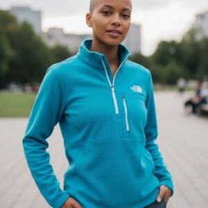 The North Face Teal Quarter-Zip Fleece